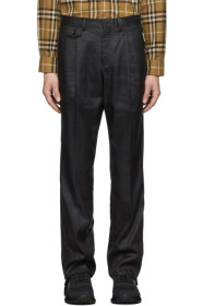Burberry - Black Linen Tailored Trousers
