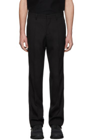 Burberry - SSENSE Exclusive Black Wool Tailored Trousers