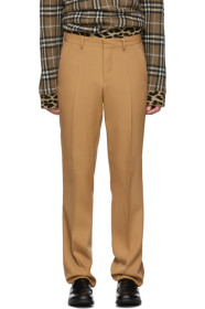 Burberry - Tan Canvas Formal Trousers