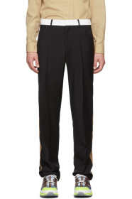 Burberry - Black Stripe Tailored Trousers
