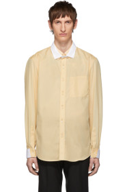 Burberry - 驼色撞色双领衬衫