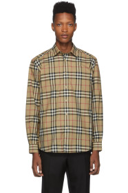 Burberry - ベージュ チェック Caxton シャツ