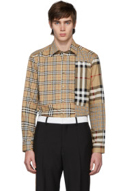 Burberry - 驼色 Chalkstone 格纹衬衫