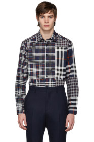 Burberry - 海军蓝 Chalkstone 格纹衬衫