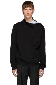 Burberry - SSENSE 限定 ブラック ニット ロールネック セーター