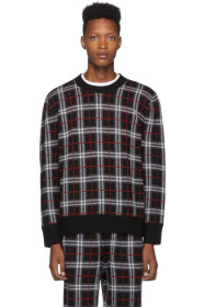 Burberry - 黑色 Fletcher 格纹毛衣