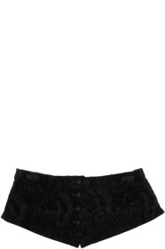 Ann Demeulemeester - 黑色罗缎系带腰带