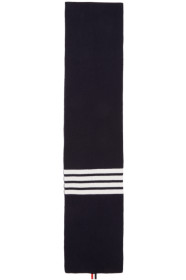 Thom Browne - Navy Full Needle 4-Bar Scarf