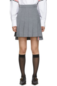 Thom Browne - Grey Super High Waist Miniskirt