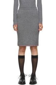 Thom Browne - Grey Rib Pencil Skirt