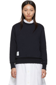 Thom Browne - Navy Classic Loopback Crewneck Sweatshirt
