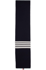 Thom Browne - Navy Full Needle 4-Bar Scarf