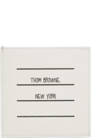 Thom Browne - White Paper Label Single Card Holder