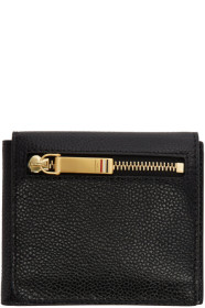 Thom Browne - Black Billfold Flap Wallet