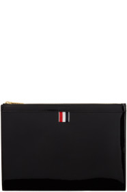 Thom Browne - Black Small Gusset Zipper Tablet Holder