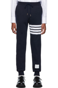 Thom Browne - Navy 4-Bar Classic Lounge Pants