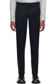 Thom Browne - Pantalon skinny bleu marine Unconstructed