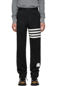 Thom Browne - Navy Unstructured Chino 4-Bar Trousers