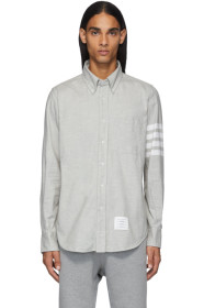 Thom Browne - Grey 4-Bar Solid Stripe Shirt