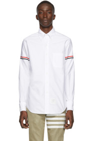 Thom Browne - White Classic Point Collar Armband Shirt
