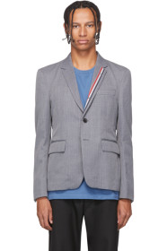 Thom Browne - Blazer gris RWB Stripe Unconstructed
