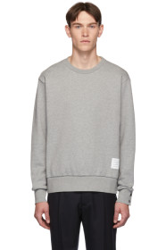 Thom Browne - Grey RWB Stripe Sweatshirt