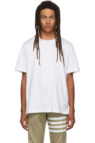 Thom Browne - White Side Slit Relaxed Fit T-Shirt