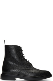 Thom Browne - Bottes noires Classic Wingtip