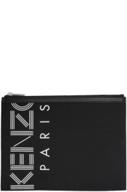 Kenzo - Black Large Logo A4 Pouch