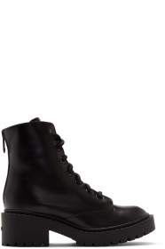 Kenzo - Bottes doublées de fourrure noires Pike