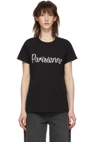 Maison Kitsuné - Black 'Parisienne' T-Shirt