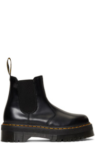 Dr. Martens - Bottes chelsea noires 2976 Quad