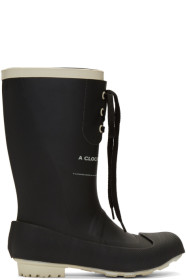Undercover - Bottes de pluie noires 'A Clockwork Orange' Print