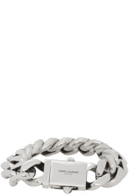 Saint Laurent - Bracelet à chaîne argenté