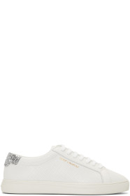 Saint Laurent - Baskets perforées blanches Andy