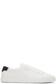 Saint Laurent - Baskets blanches Glittered Andy