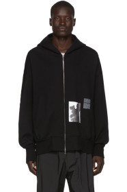 Julius - Pull à capuche et glissière graphique noir