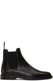 Common Projects - Black Leather Chelsea Boots