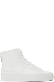 Common Projects - White Tournament High Super Sneakers