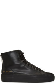 Common Projects - Black Tournament High Super Sneakers