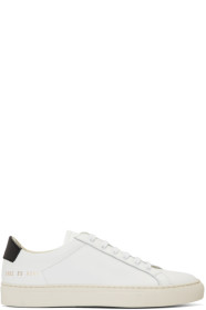 Common Projects - White & Black Original Achilles Low Sneakers