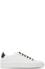 Common Projects - Baskets blanches et noires Retro Low Glossy