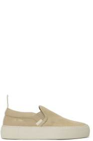 Common Projects - Baskets à enfiler en cuir et suède beiges