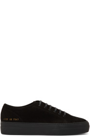 Common Projects - Baskets en peau retournée noires Tournament Low