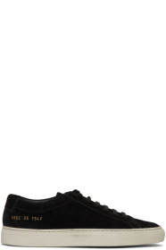 Common Projects - Baskets en suède noires Original Achilles Low