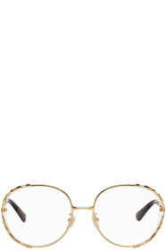Gucci - Gold & White Oversized Vintage Glasses