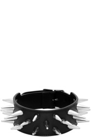 Gucci - Collier ras du cou en cuir clouté noir