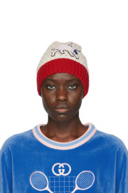 Gucci - Off-White Lamb Patch Beanie