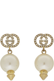 Gucci - ゴールド GG パール ピアス