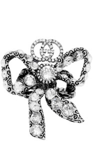 Gucci - Silver Crystal Bow Ring